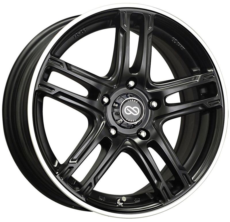 Enkei FD-05 18x7.5 5x100 53mm Offset 72.6 Bore Dia Black Machined Wheel