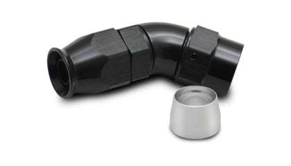 Vibrant PTFE Flex Hose Fitting - 45 Degree