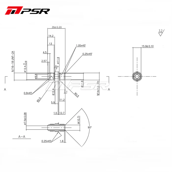 PSR TURBO WATER COOLING FITTING KIT -6 AN