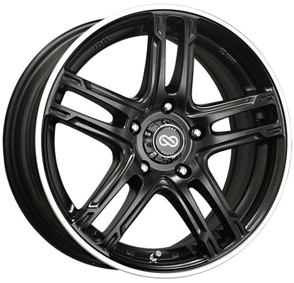 Enkei FD-05 18x7.5 5x100 53mm Offset 72.6 Bore Dia Black Machined Wheel